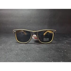 Retro Optix Sunglasses Black Yellow Wayfarer Style UV 400 CE WF04 2TST Cat 1